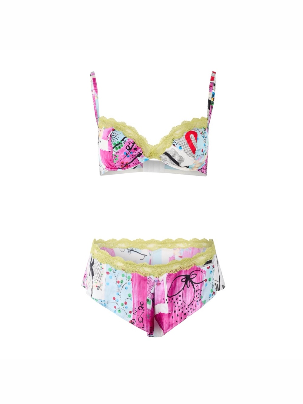 Read Description - Dior S/S 2003 ‘Filth’ Silk Bra & Underwear Lingerie Set